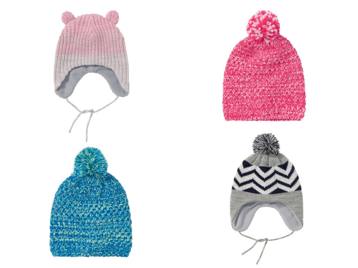 Bild 1 von lupilu® Kleinkinder Mädchen/Jungen Strickmütze, mit Fleece