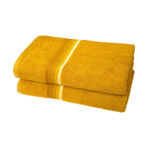 Duschtuch, 2 x 1er Pack, gelb