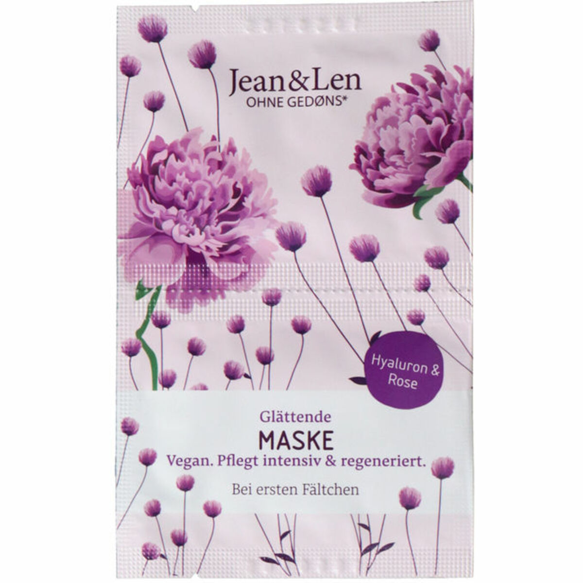 Bild 1 von Jean&Len 2 x Glättende Maske mit Hyaluron & Rose