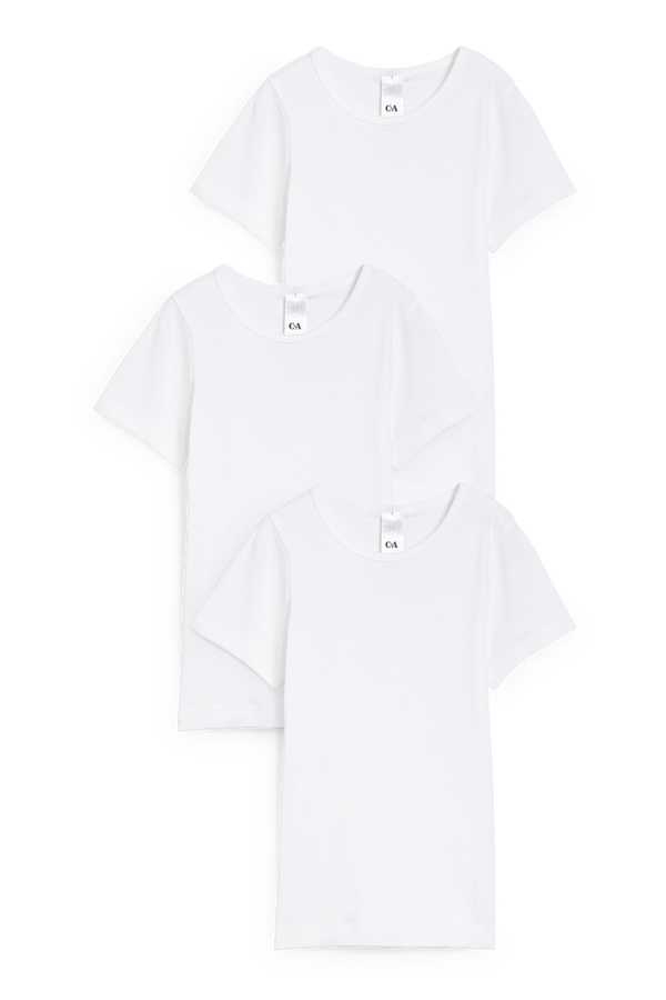 Bild 1 von C&A Multipack 3er-Unterziehshirt-Feinripp, Weiß, Größe: 98-104