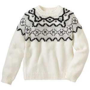 Jungen Strickpullover mit Norweger-Muster