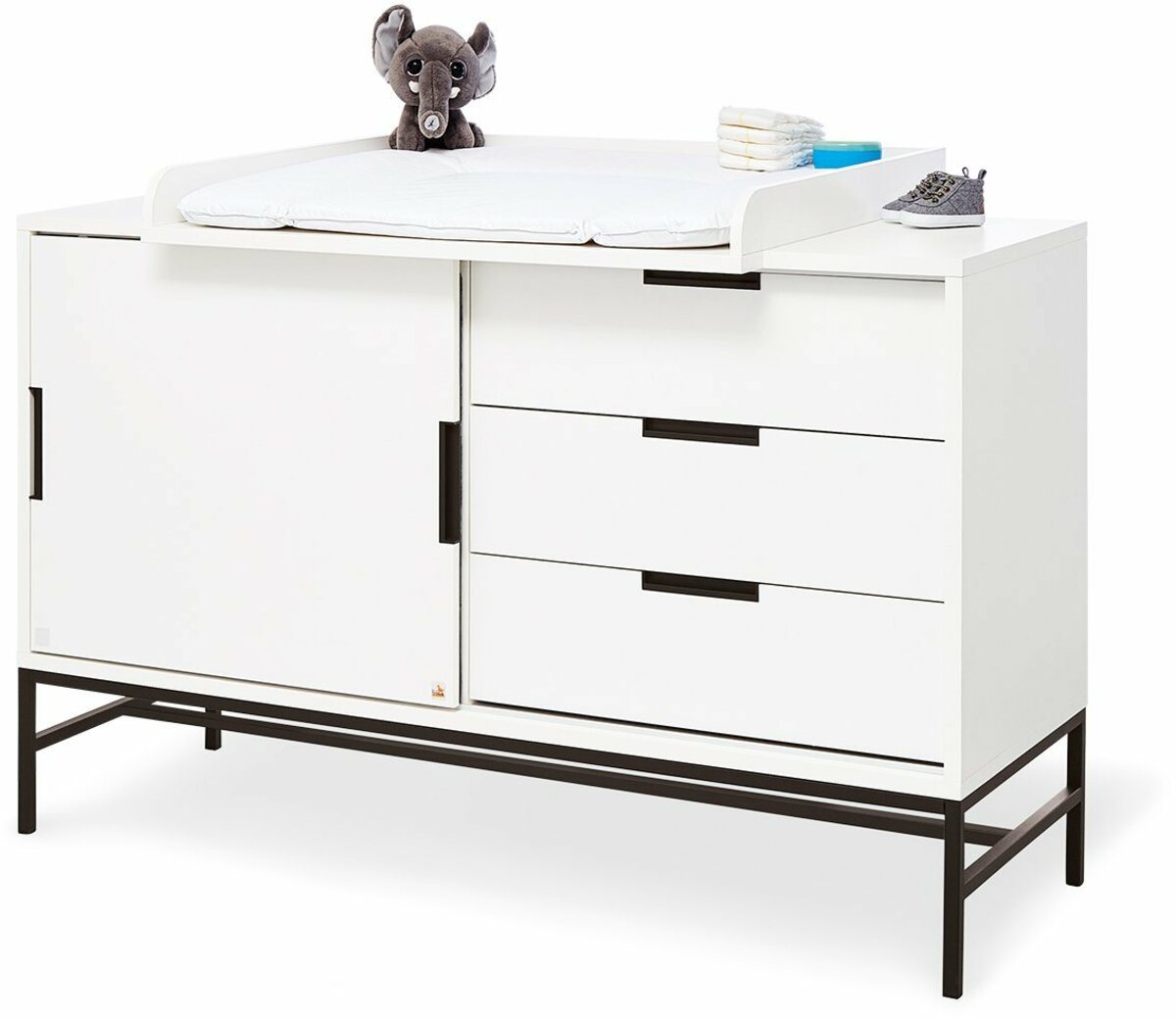 Bild 1 von Pinolino® Wickelkommode Steel, extrabreit, Made in Europe