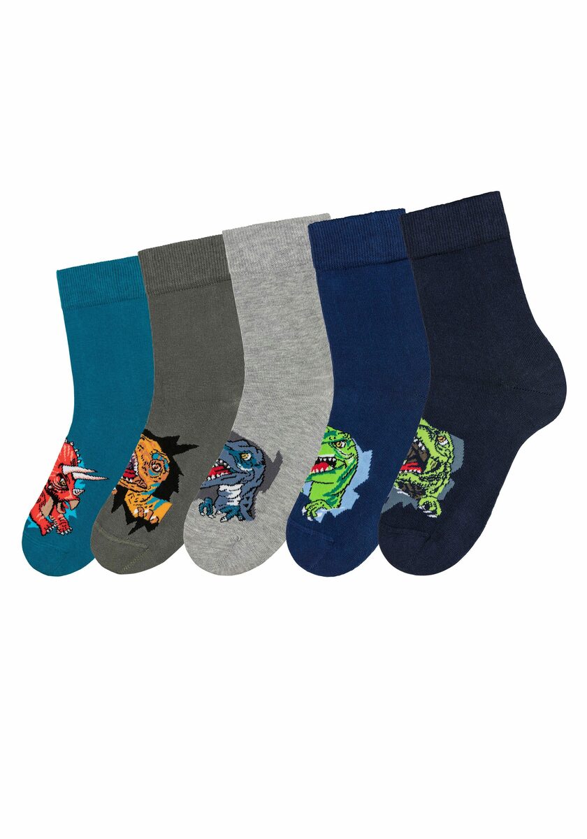 Bild 2 von H.I.S Socken (Packung, 5-Paar) mit Dinosauriermotiven