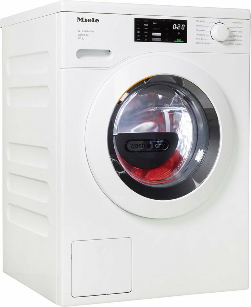 Bild 1 von Miele Waschtrockner WTD163 WCS, 8 kg, 5 kg, 1500 U/min, unterbaufähig, PerfectDry für punktgenaue Trockenergebnisse