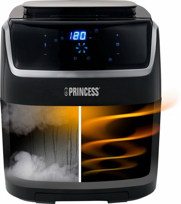 Bild 1 von PRINCESS Fritteuse 182080, 1700 W, Dampf-Airfryer, 6,5 l Volumen, 8 Programme, inkl. kleinem Kochbuch