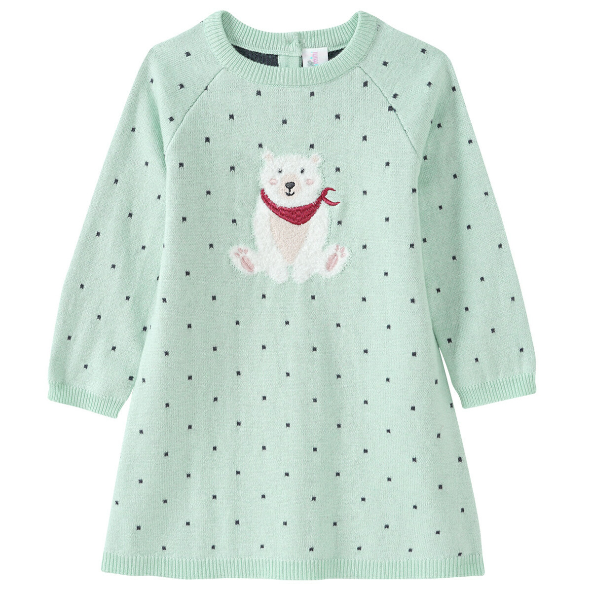 Bild 1 von Baby Strickkleid mit Bären-Motiv