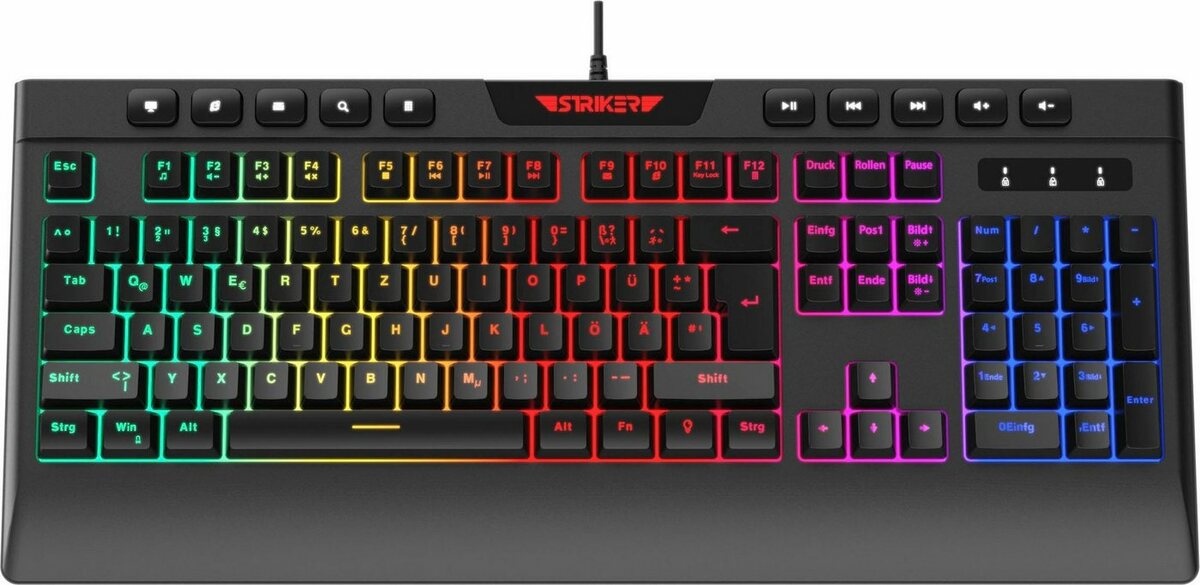Bild 1 von Hyrican Striker ST-GKB8115 (Anti-Ghosting, Multimedia-Tasten, RGB) Gaming-Tastatur