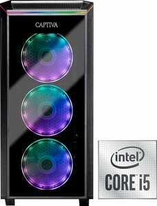 CAPTIVA G12IG 21V2 Gaming-PC (Intel Core i5 10400F, RTX 3070, 16 GB RAM, 1000 GB HDD, 240 GB SSD, Luftkühlung)