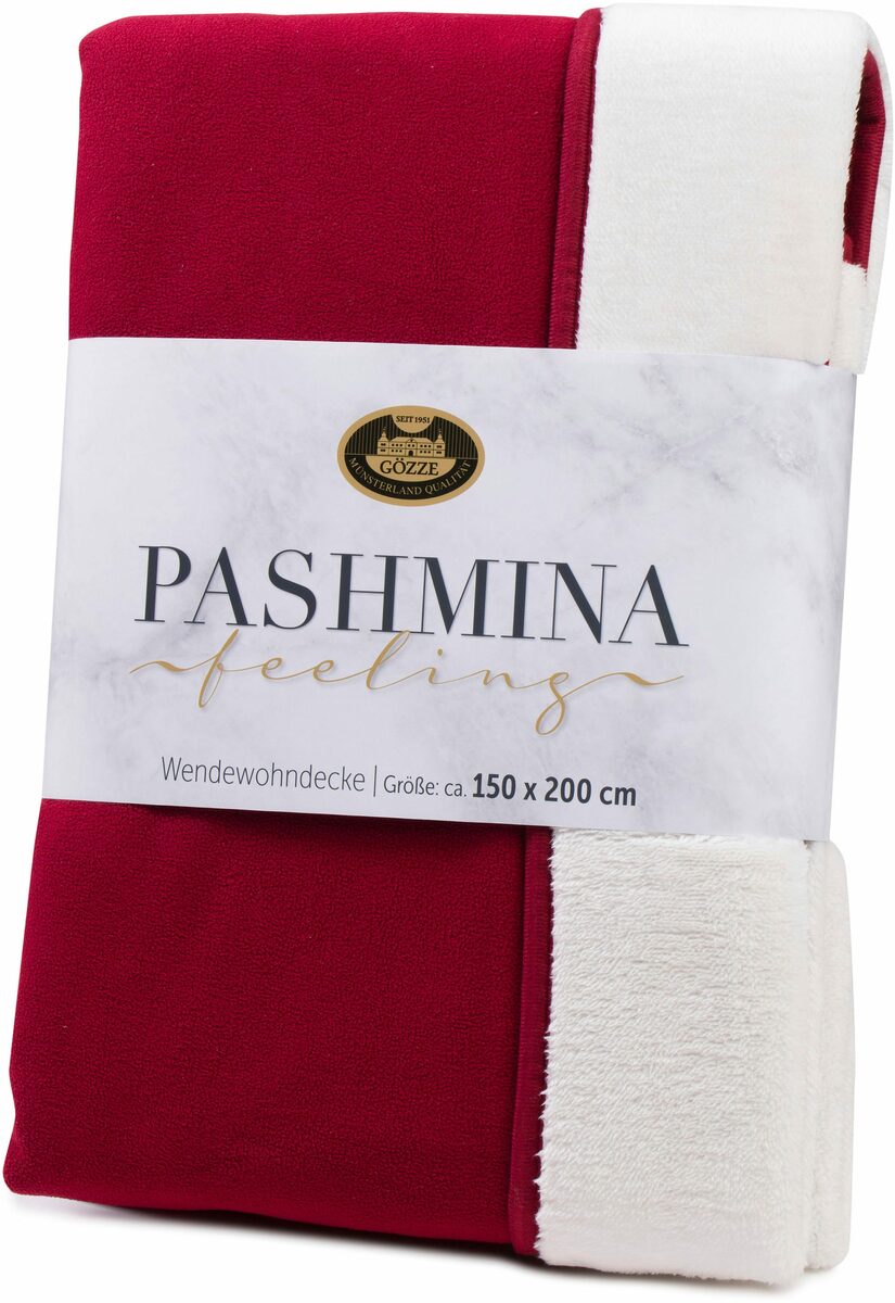 Bild 4 von Wohndecke Pashmina Wendewohndecke, Gözze, flauschig schlichte Unterseite