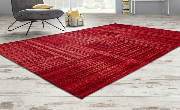 Bild 1 von Kurzflorteppich Living 80x150 cm Rot