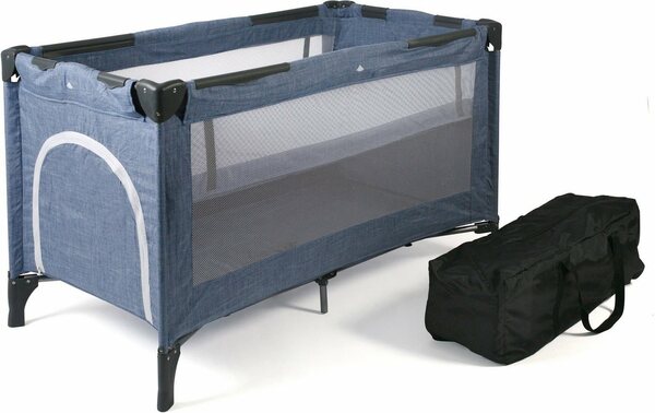 Bild 1 von CHIC4BABY Baby-Reisebett Luxus, Jeans Blue, inkl. Transporttasche