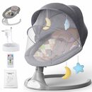 Bild 1 von Kimbosmart Babywippe, elektrisch Babyschaukel bluetooth Musik 5 Gang 0-12 Monat max. 9kg