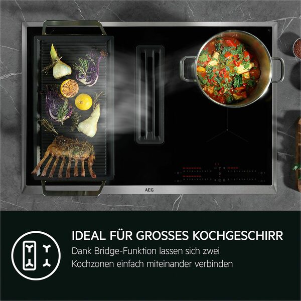 Bild 4 von AEG Kochfeld mit Dunstabzug COLI84COXB