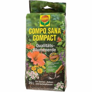 Compo Sana Compact Qualitäts-Blumenerde 2.400 l (96 x 25 l)1 Palette