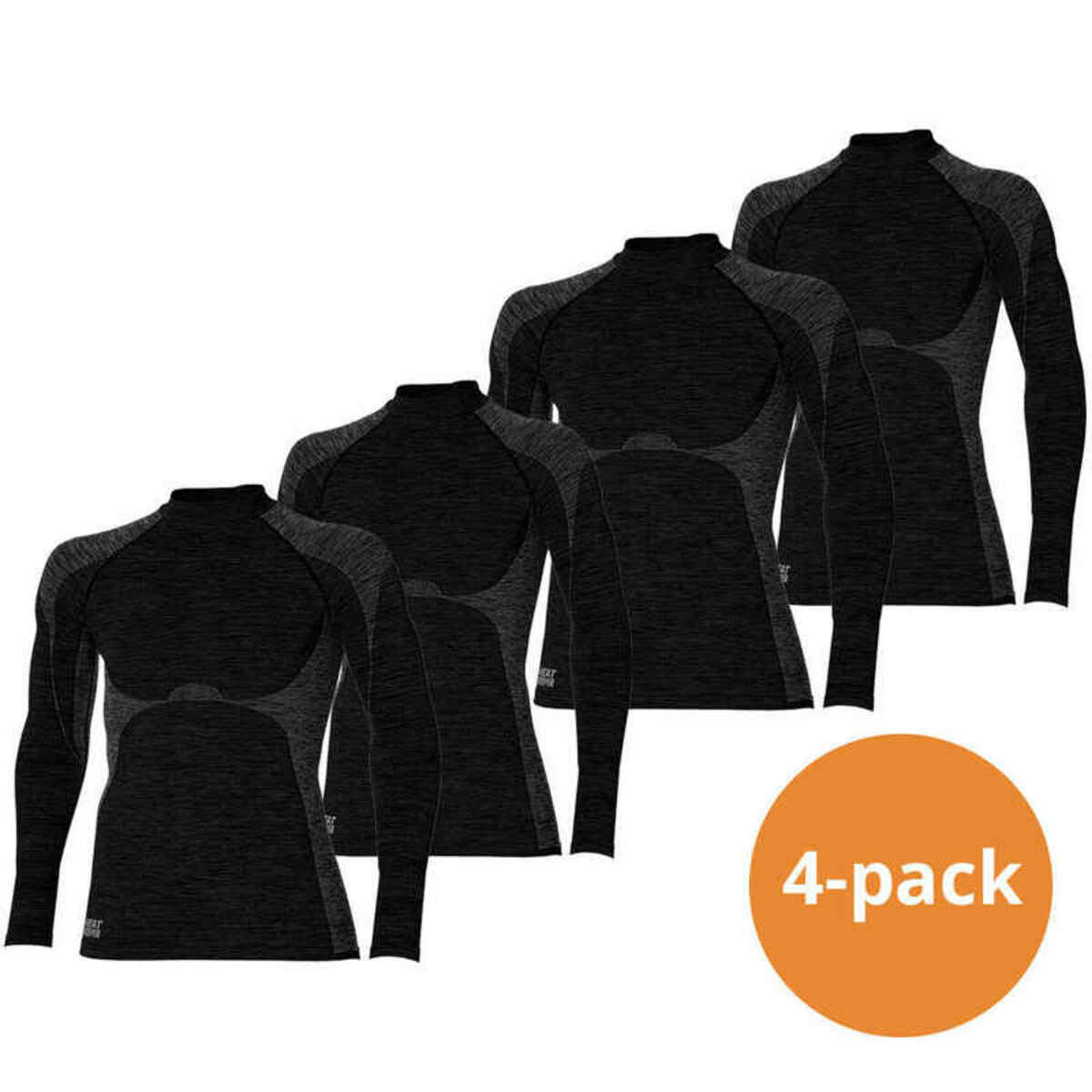 Bild 1 von Heatkeeper Herren Thermoshirt Langarm Premium Schwarz-  4er-pack