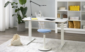Schreibtisch e-lion 130cm Kreideweiß / Weiß