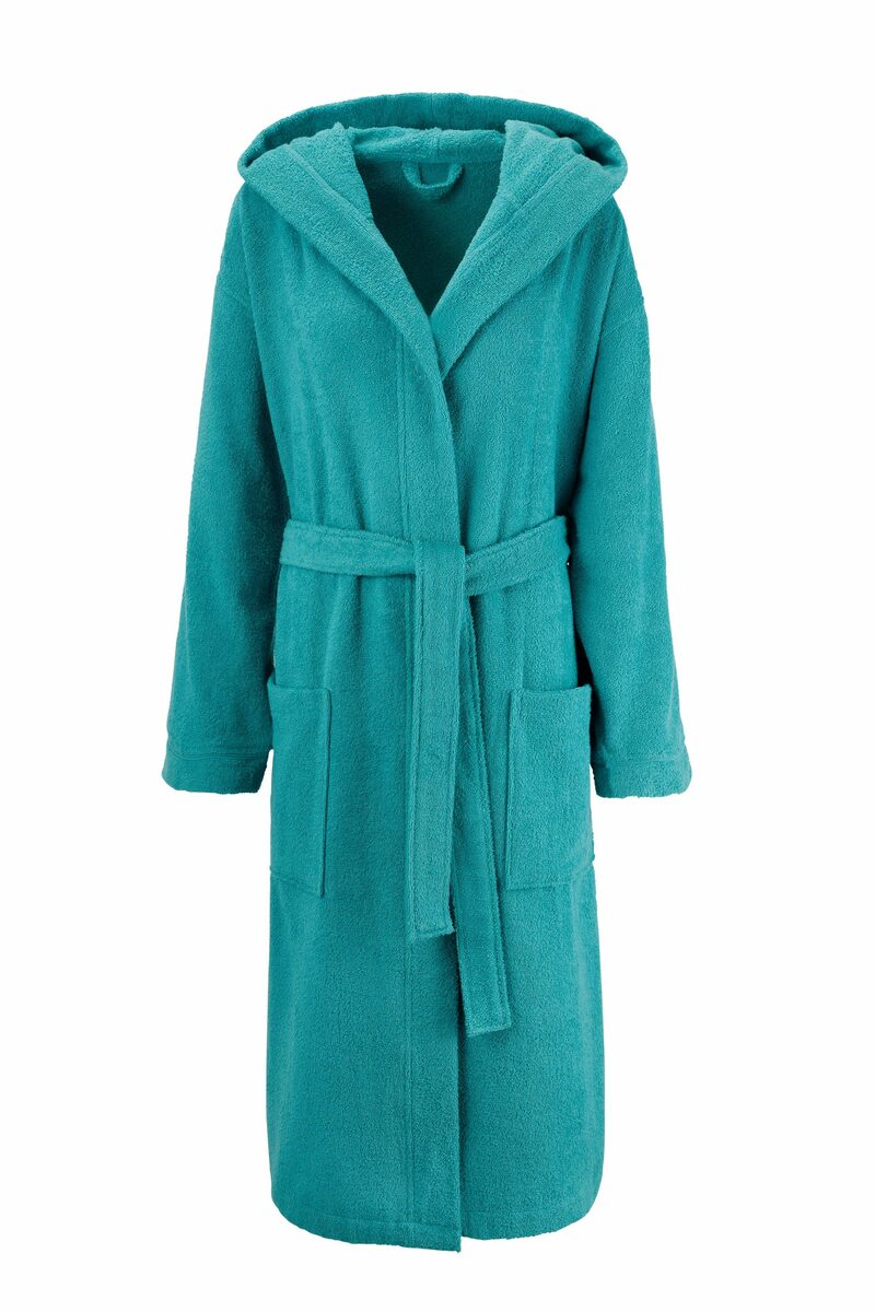 Bild 1 von my home Unisex-Bademantel Sanremo, Langform, Baumwolle, Kapuze, Gürtel, mit Taschen, Damen & Herren Bademäntel, S-3XL