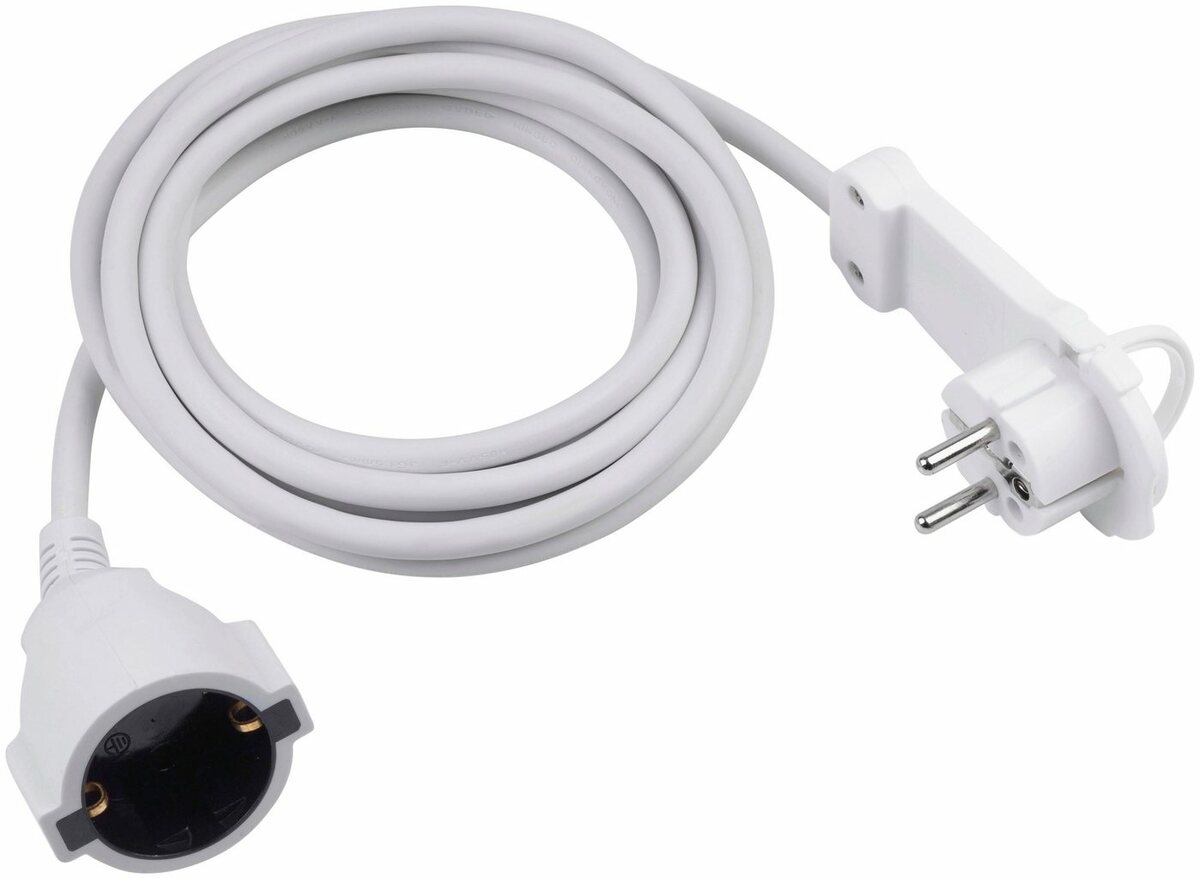 Bild 1 von meister Verlängerungskabel, Typ F (Schuko), Typ F (Schuko) (300,00 cm), mit extraflachem Winkelstecker