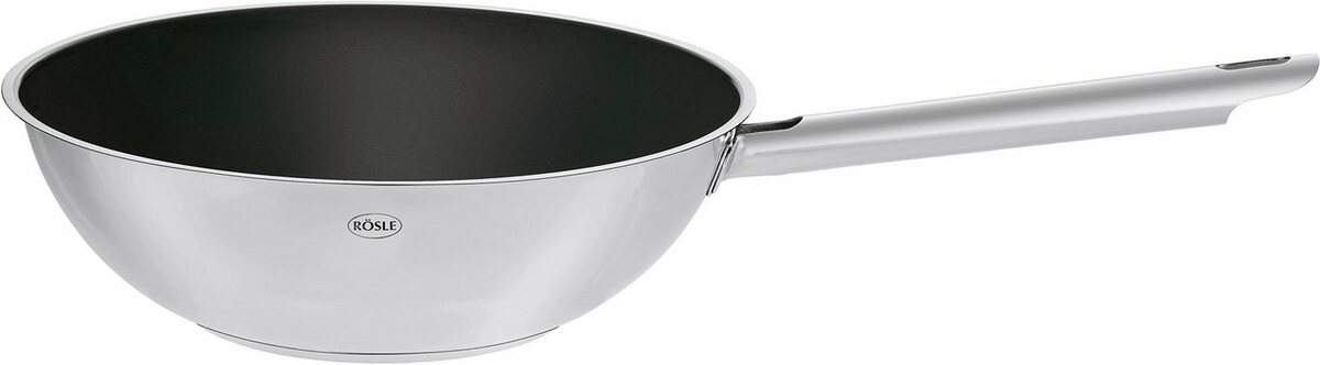 Bild 1 von RÖSLE Wok ELEGANCE, Edelstahl 18/10 (1-tlg), Keramikbeschichtung ProCera, backofen- und induktionsgeeignet, Ø 28 cm