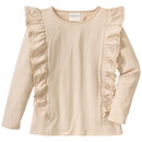 Mädchen Langarmshirt Mit Rüschen - Warmes Thermo Top Mit Fleece-Futter