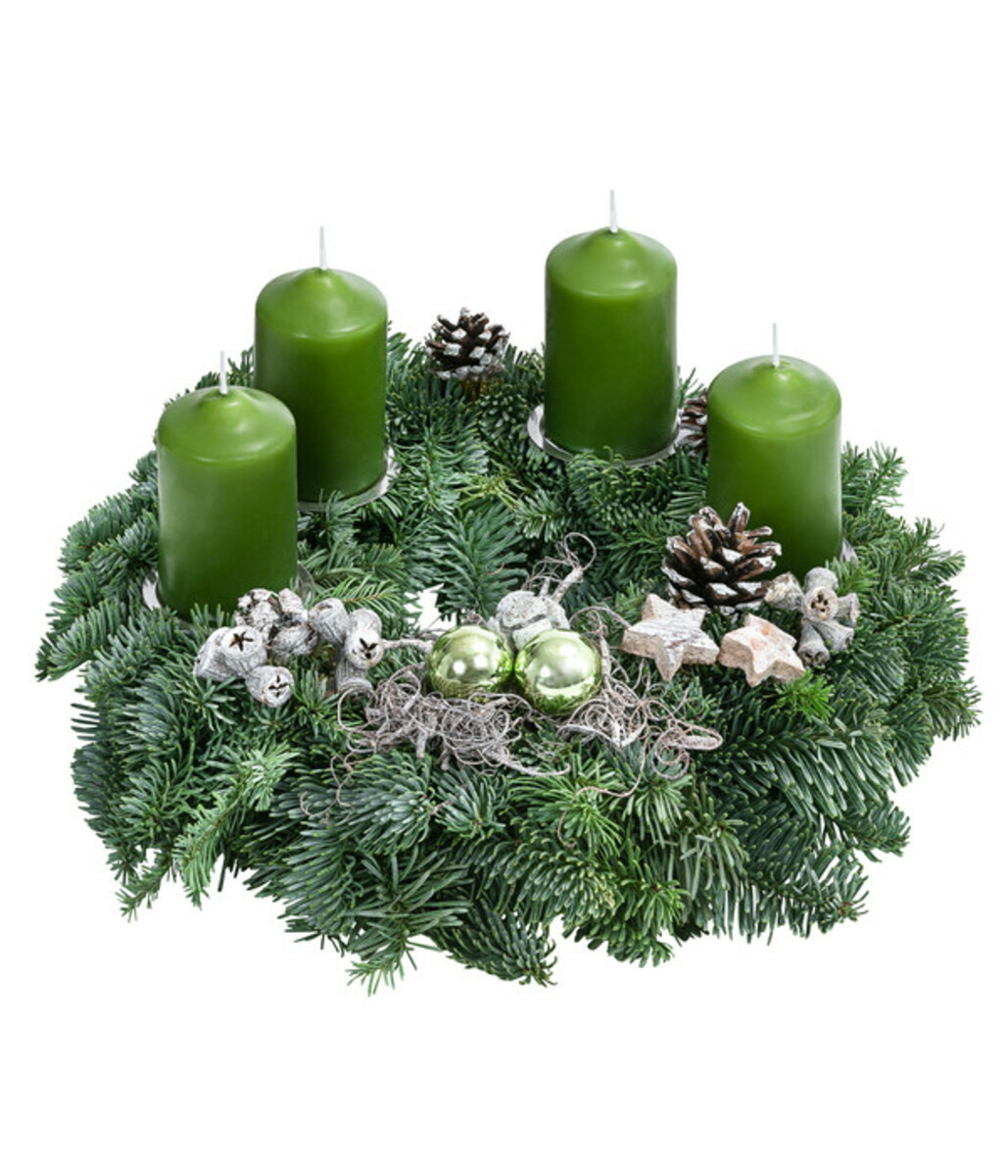 Adventskranz, grün, ca. Ø30/H15 cm von Dehner ansehen!