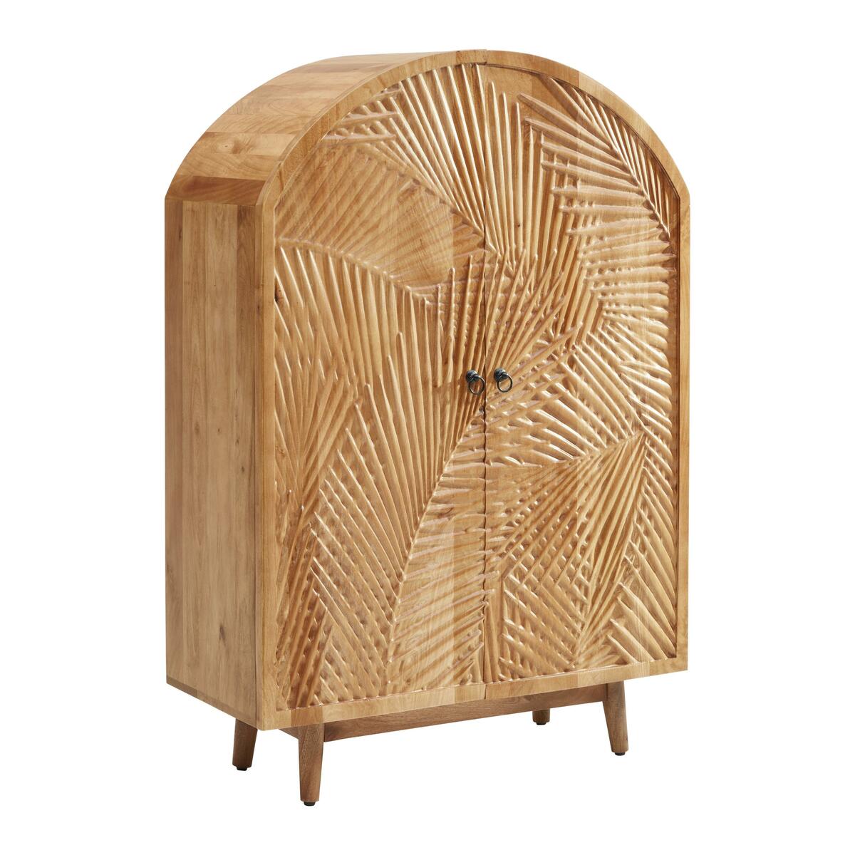 Schrank Dhara, Mangoholz Rundbogen mit Blattdesign von mömax ansehen!