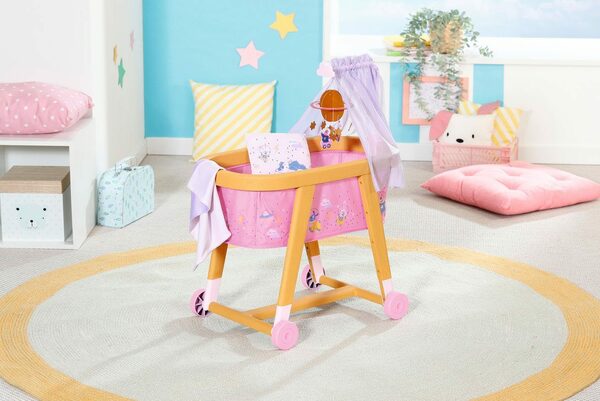 Bild 3 von Baby Born Puppenbett Gute Nacht Stubenwagen, mit Stoffhimmel, Planetenmobile und Bettzeug