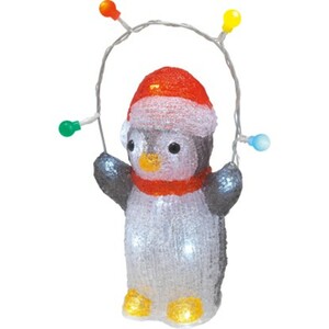 LED Dekofigur Pinguin 21 cm