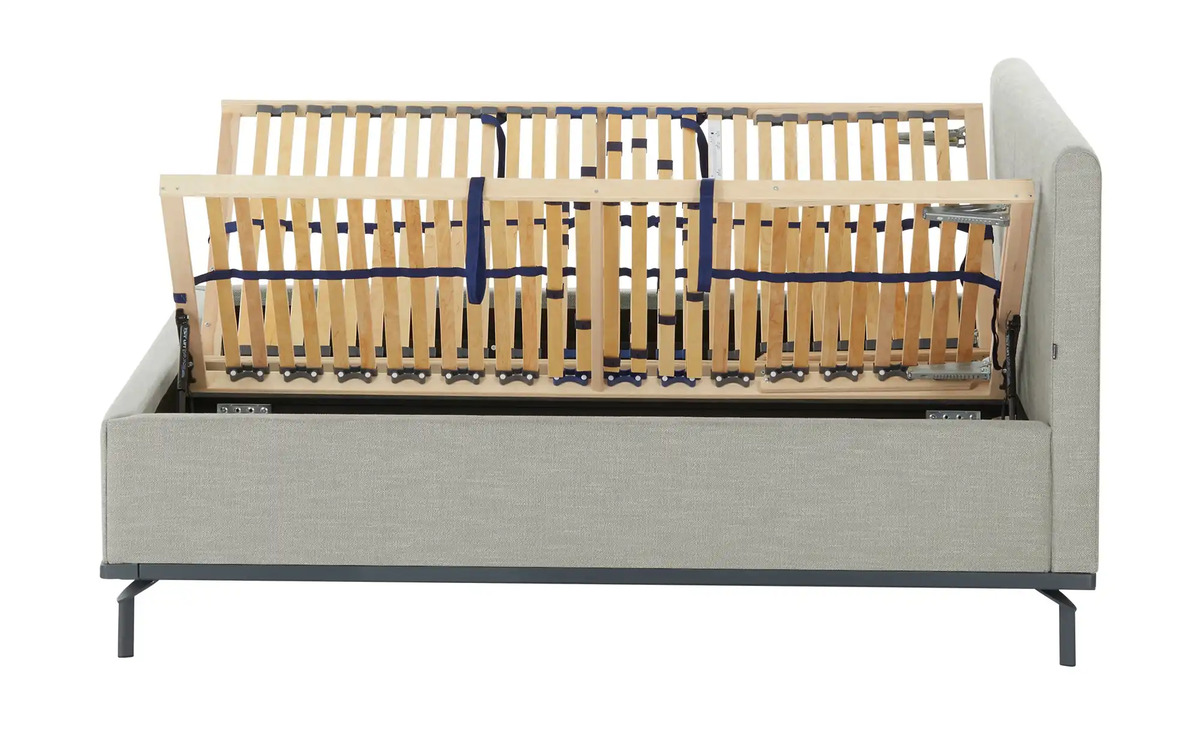 Bild 4 von Polsterbett mit Bettkasten Delphi Variante D 180 cm ohne Matratzen Hellgrau