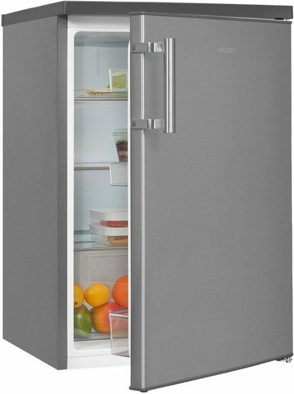 Bild 1 von exquisit Kühlschrank KS16-V-H-010D inoxlook, 85,5 cm hoch, 56 cm breit
