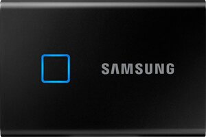 Samsung Portable SSD T7 Touch 1TB externe SSD (1 TB) 1050 MB/S Lesegeschwindigkeit, 1000 MB/S Schreibgeschwindigkeit