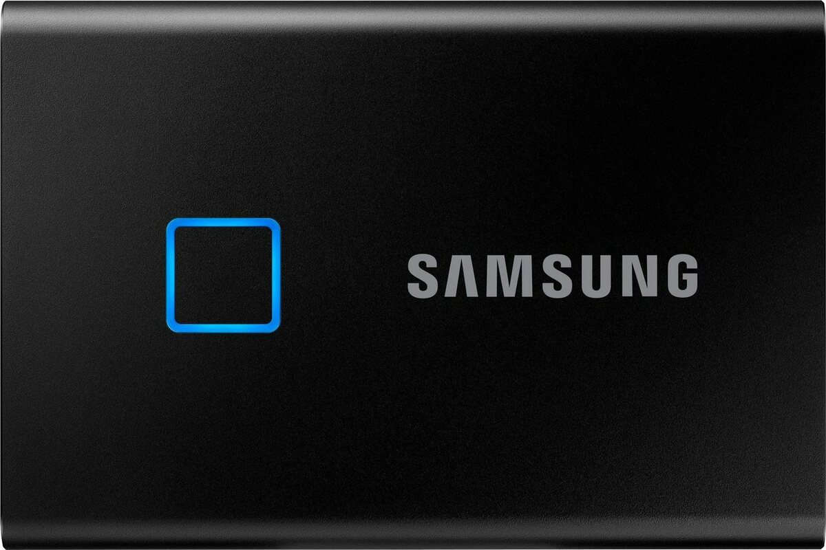 Bild 1 von Samsung Portable SSD T7 Touch 1TB externe SSD (1 TB) 1050 MB/S Lesegeschwindigkeit, 1000 MB/S Schreibgeschwindigkeit