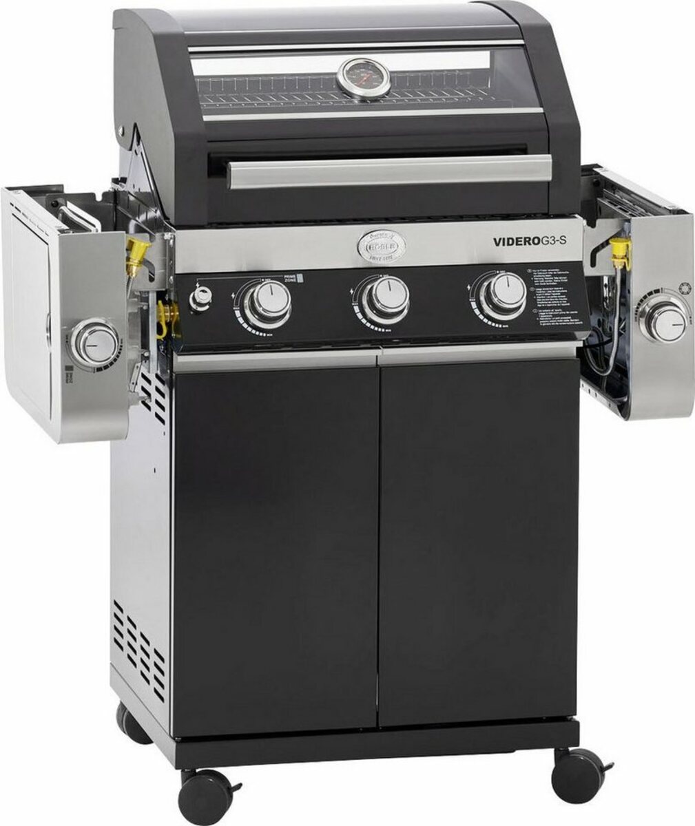 Bild 1 von RÖSLE Gasgrill BBQ-Station VIDERO, 25520, G3-S Schwarz, 3 Brenner, extra Primezone und Seitenbrenner, VARIO+