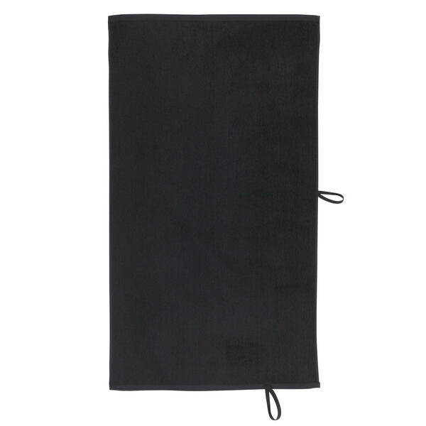 Bild 2 von Baumwoll-Handtuch Fitness Bio-Baumwolle 50 × 90 cm - 500 schwarz