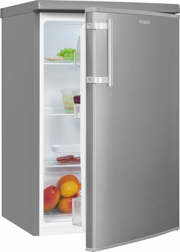 Bild 1 von exquisit Kühlschrank KS16-V-H-040E inoxlook, 85,5 cm hoch, 55 cm breit