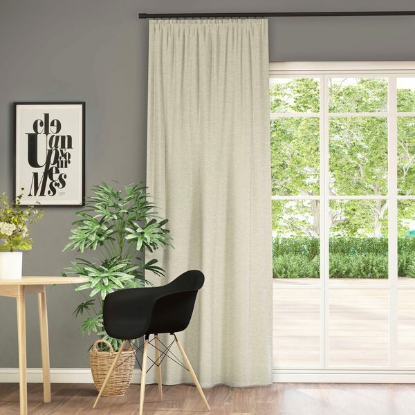 Bild 4 von Vorhang Inuit, Neutex for you!, Kräuselband (1 St), blickdicht, Uni mit Samtoptik