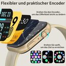 Bild 4 von EUARY Smartwatch für Damen Herren Fitnessuhr Sport Watch Fitnessarmband Fitnessuhr (2.01 " Zoll) Smartwatch zum Telefonieren Wasserdicht Touchscreen, Blutdruckmessung 100+ Sportmodi Kompatibel