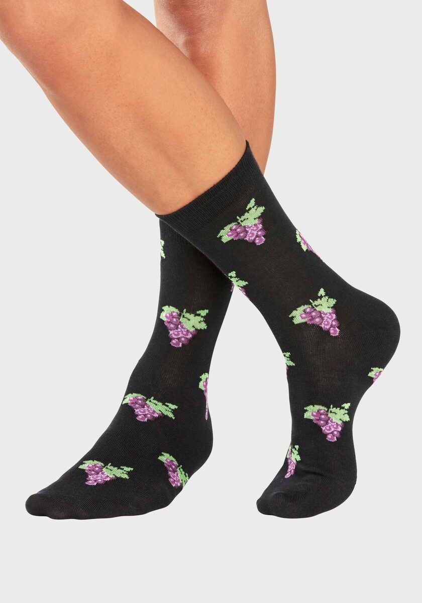 Bild 4 von John Devin Socken (2-Paar) mit bunten, eingestrickten Motiven