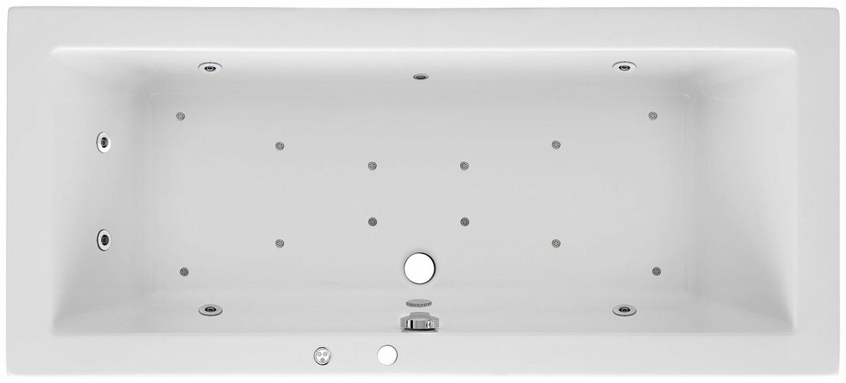 Bild 1 von OTTOFOND Whirlpool-Badewanne Cubic, (Komplett-Set, 1-tlg), Typ Premium, chrom