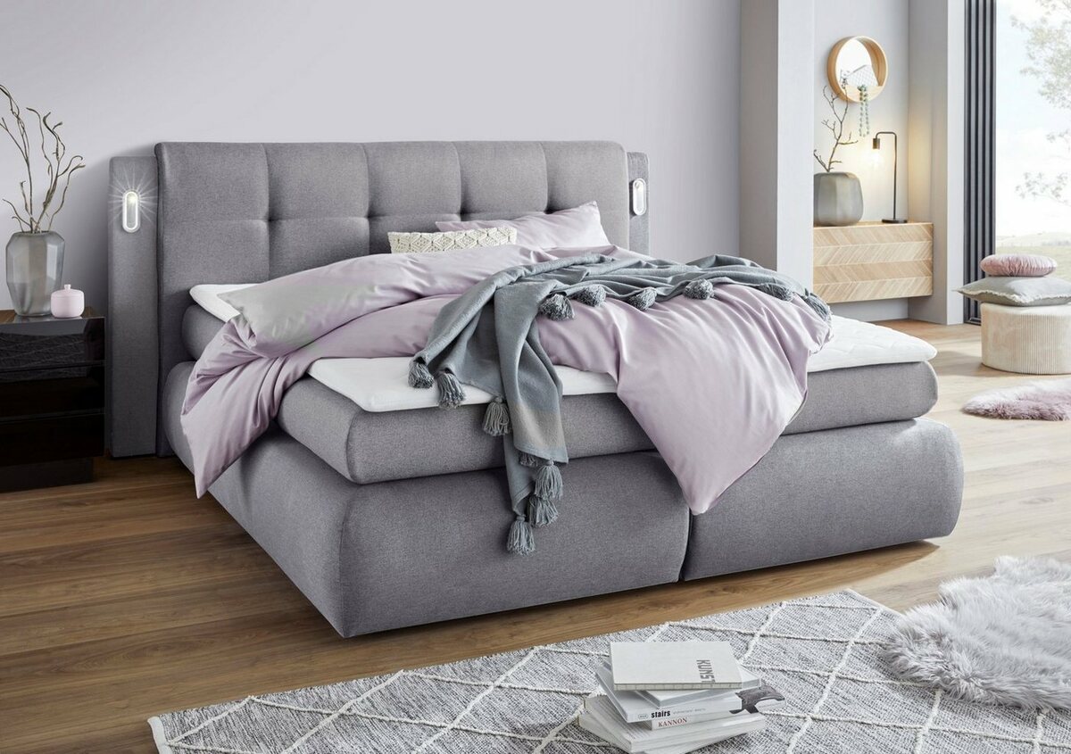 Bild 1 von COLLECTION AB Boxspringbett Borna, inklusive Bettkasten, LED-Beleuchtung und Topper