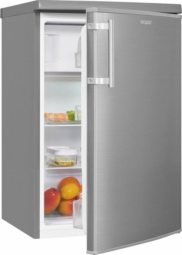 Bild 1 von exquisit Kühlschrank KS16-4-HE-040D inoxlook, 85 cm hoch, 55 cm breit