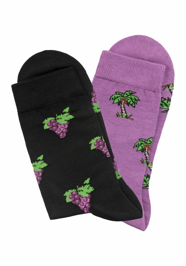 Bild 2 von John Devin Socken (2-Paar) mit bunten, eingestrickten Motiven