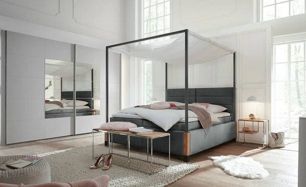 Bild 1 von Himmelbett My Heaven 180 cm H2 Fußfarbe Eiche Anthrazit