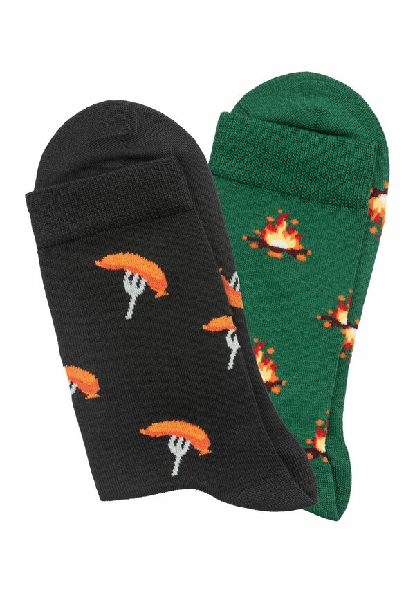 Bild 2 von John Devin Socken (2-Paar) mit bunten eingestrickten Motiven