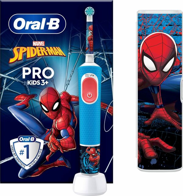 Bild 1 von Oral B Elektrische Zahnbürste Pro Kids Spiderman, Aufsteckbürsten: 1 St., für Kinder ab 3 Jahren