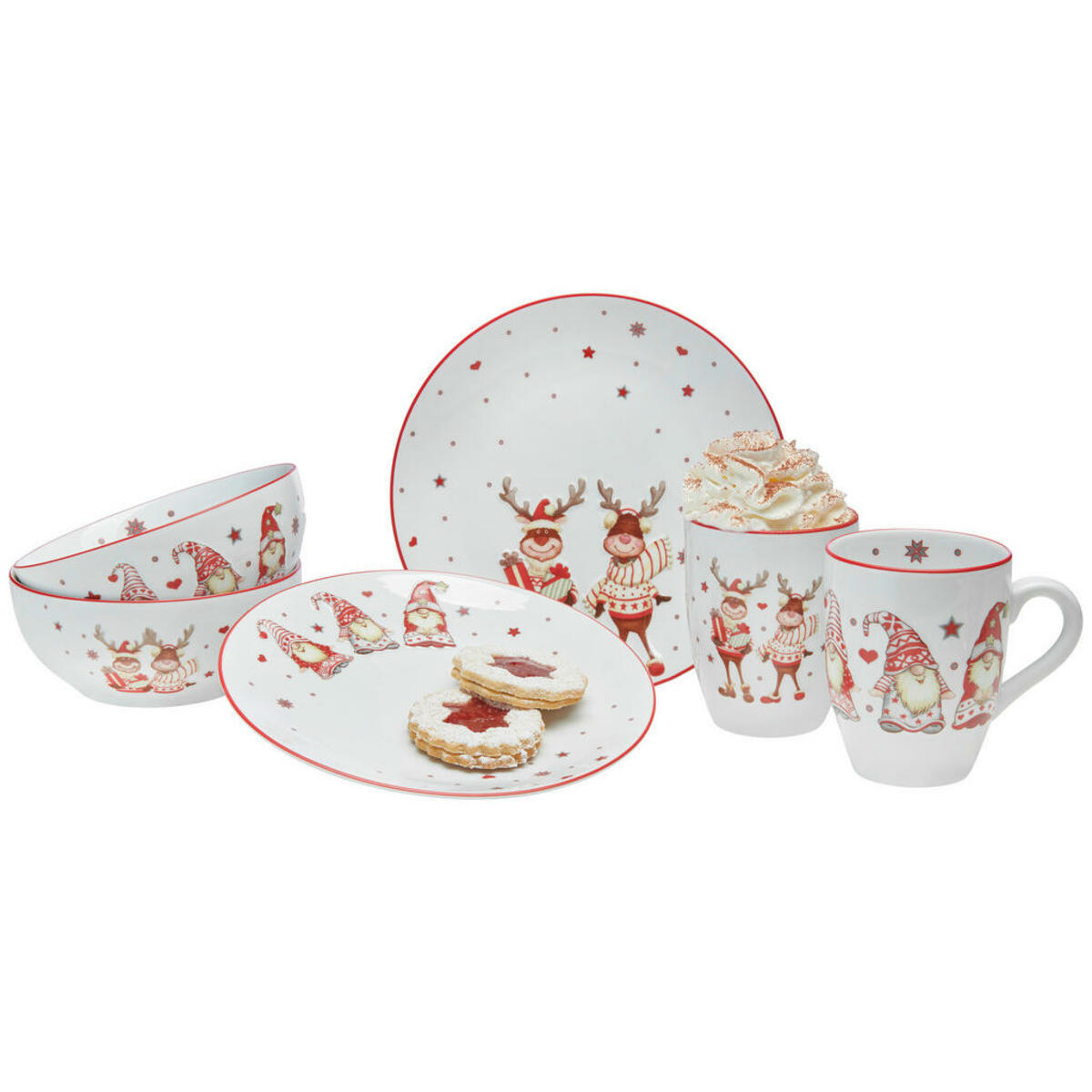 Bild 1 von X-Mas KAFFEESERVICE Rot, Weiß