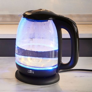 Lentz Glas-Wasserkocher mit LED-Beleuchtung, ca. 1,7L