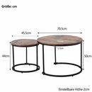 Bild 3 von JOIVI Couchtisch Runder Couchtisch für 2tlg, Kaffeetisch Set, Sofatisch (2er Set)