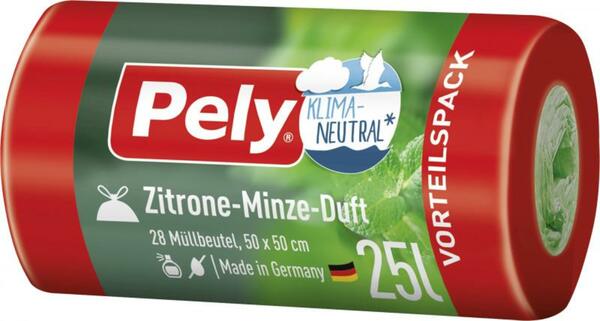 Bild 1 von Pely Zugband-Müllbeutel 25 Liter Zitrone-Minze