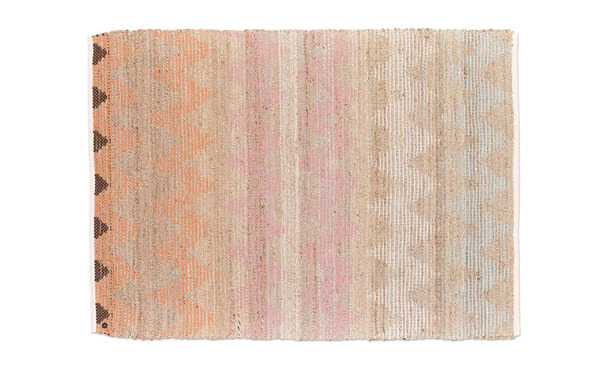 Bild 2 von Teppich Smooth Comfort Zig Zag Natur, Mehrfarbig 135cm 65cm 65x135 cm